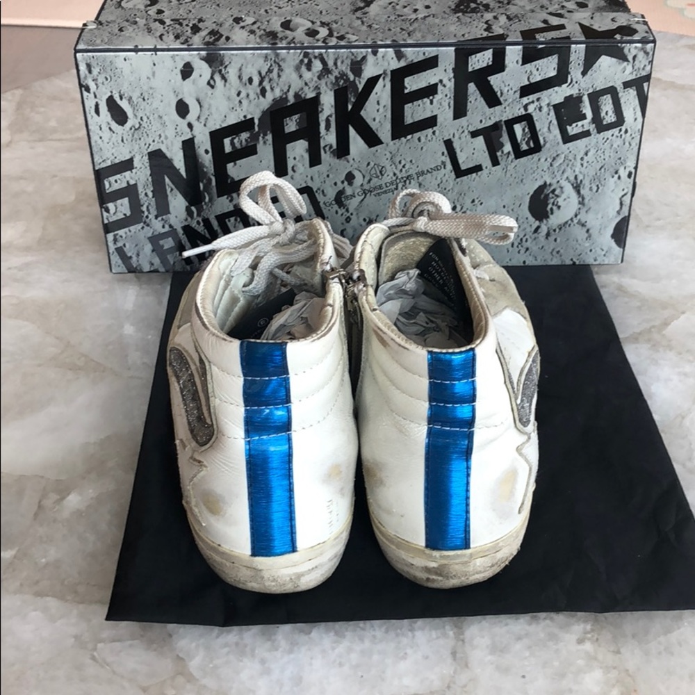 Sold 💕Golden Goose White Slide High-Top Sneakers - Picture 4 of 7